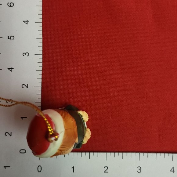 Vintage Christmas Ornaments Hard Plastic Santa Boy and Drummer Teddy Bear - Picture 9 of 12